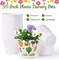 Garden Plastic Pot Spring Activity Craft Kit DIY Flower Plant Crafts Nursery Pots with Stickers Flower Planting Growing Kit for Spring Summer Home Classroom School Creative DIY Art Project Activities for Kids